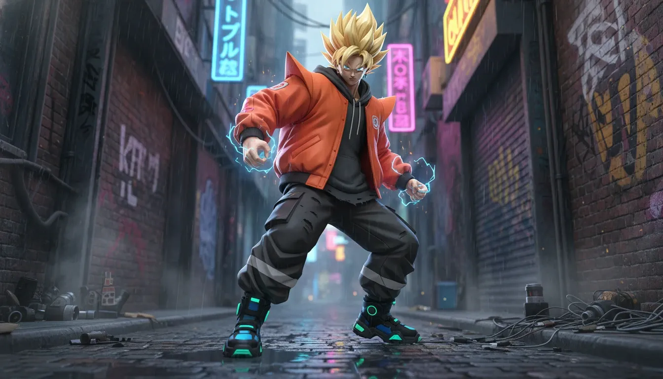 Dragon Ball Goku Streetwear Rebellion Where Casual Layers Collide With Futuristic Runway Power Moves