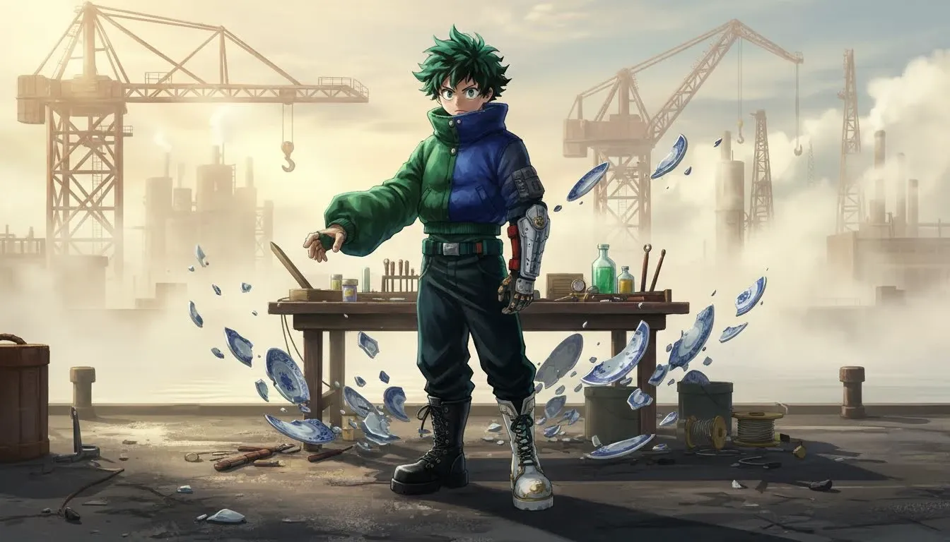 My Hero Academia: Deku se encuentra con el estilo vanguardista de la moda urbana en una audaz fusión de atuendos aleatorios